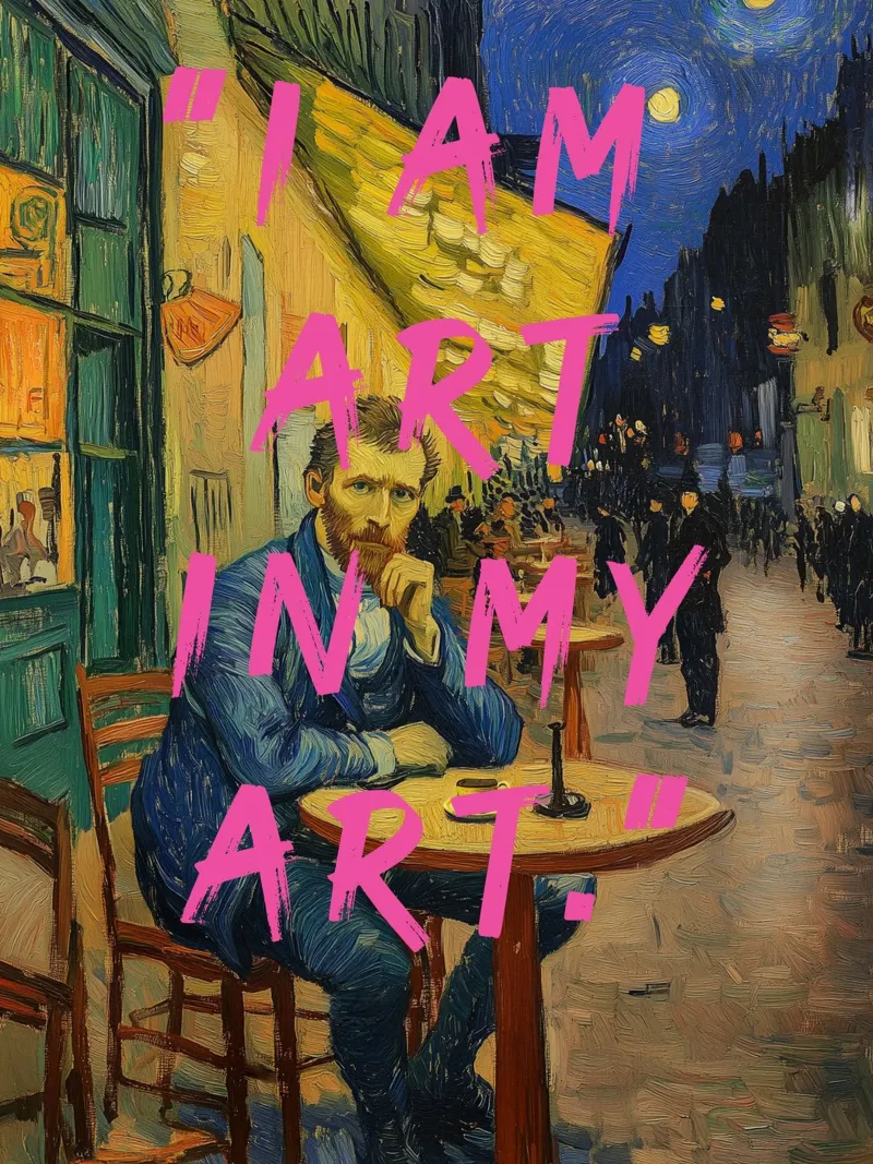 Art Caféterrasse van Gogh Art canvas met Baklijst van Carinaprint