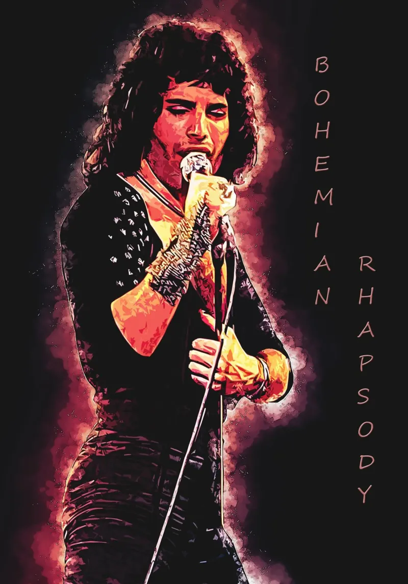 Legend of Freddie Mercury canvas van neonartroom