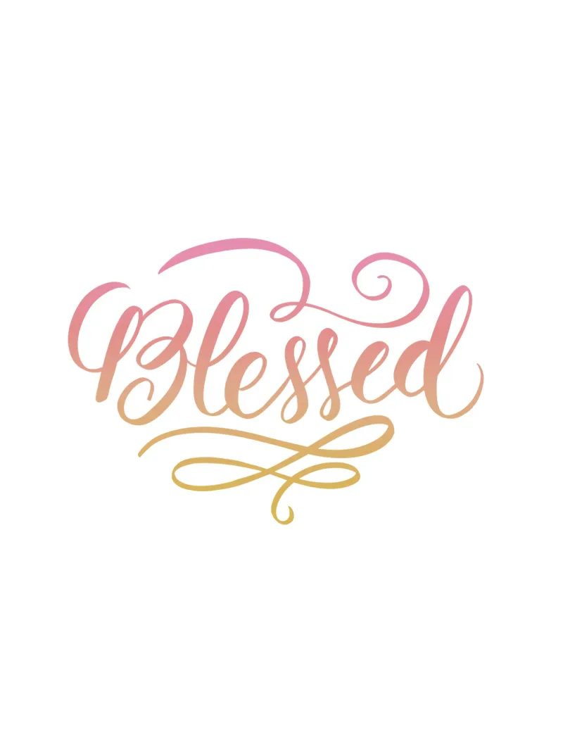 Blessed Lettering Word pellicola backlit da anisillustration