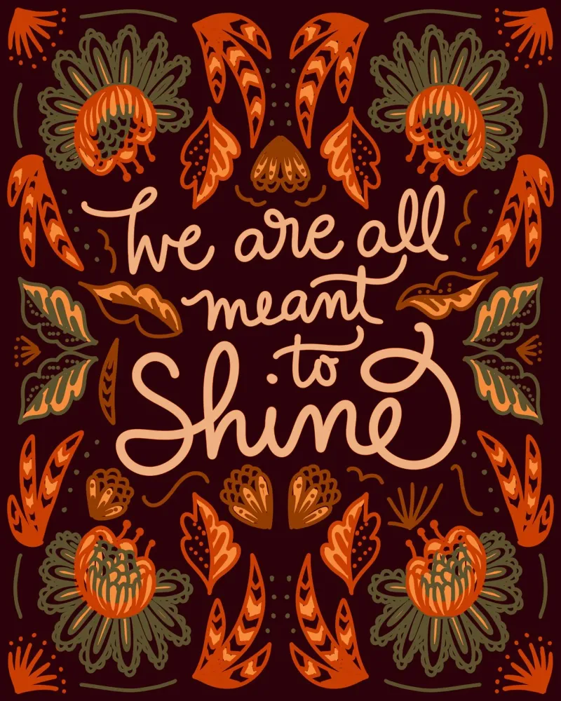 We are all meant to shine pellicola backlit da anisillustration