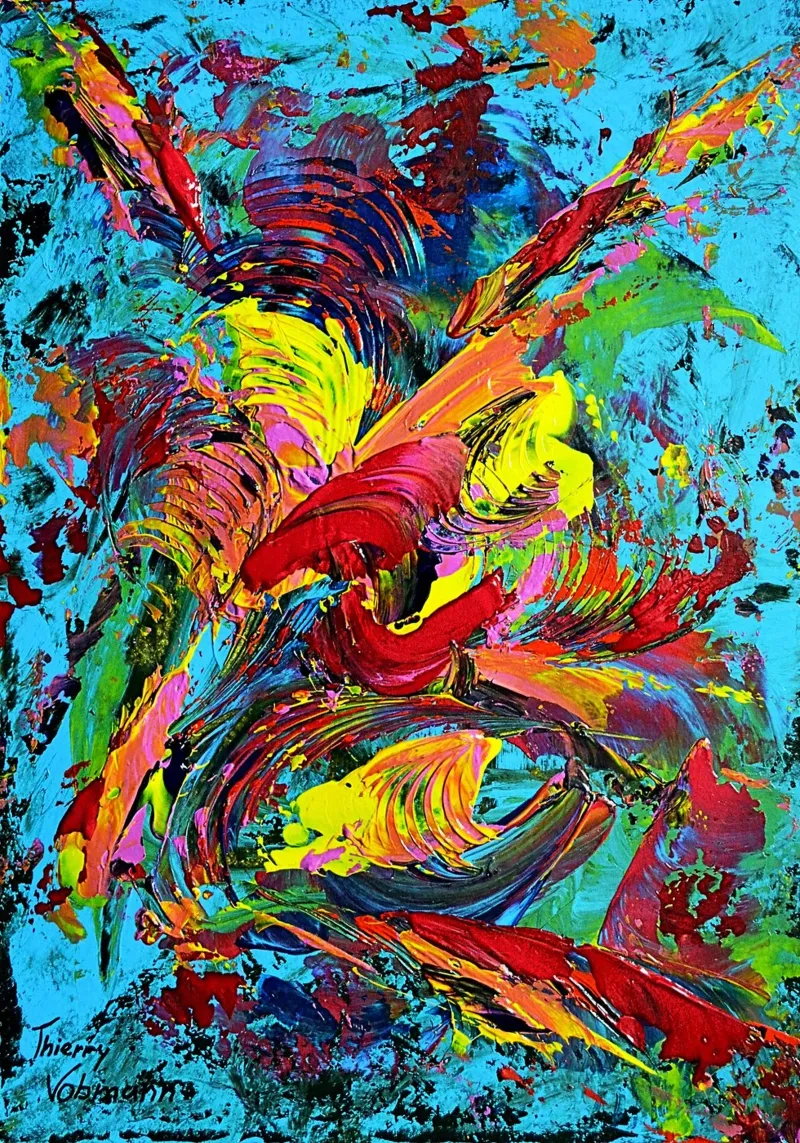IDEAL GIFT 80 pellicola backlit da Thierry Vobmann Abstract painting
