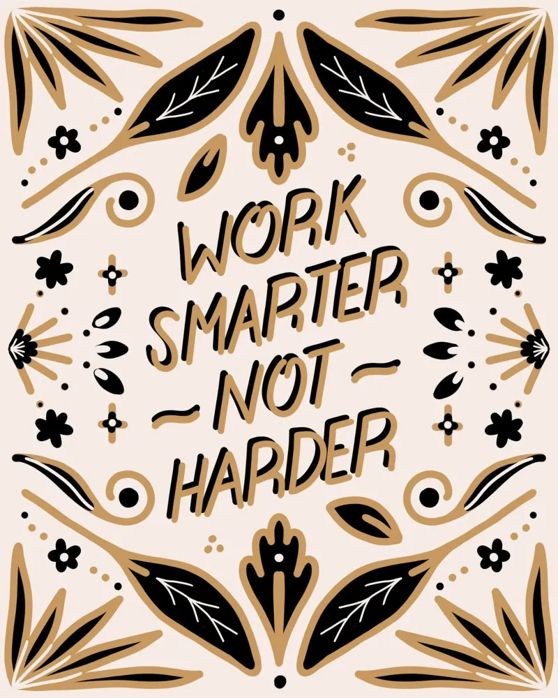Work Smarter Not Harder pellicola backlit da anisillustration