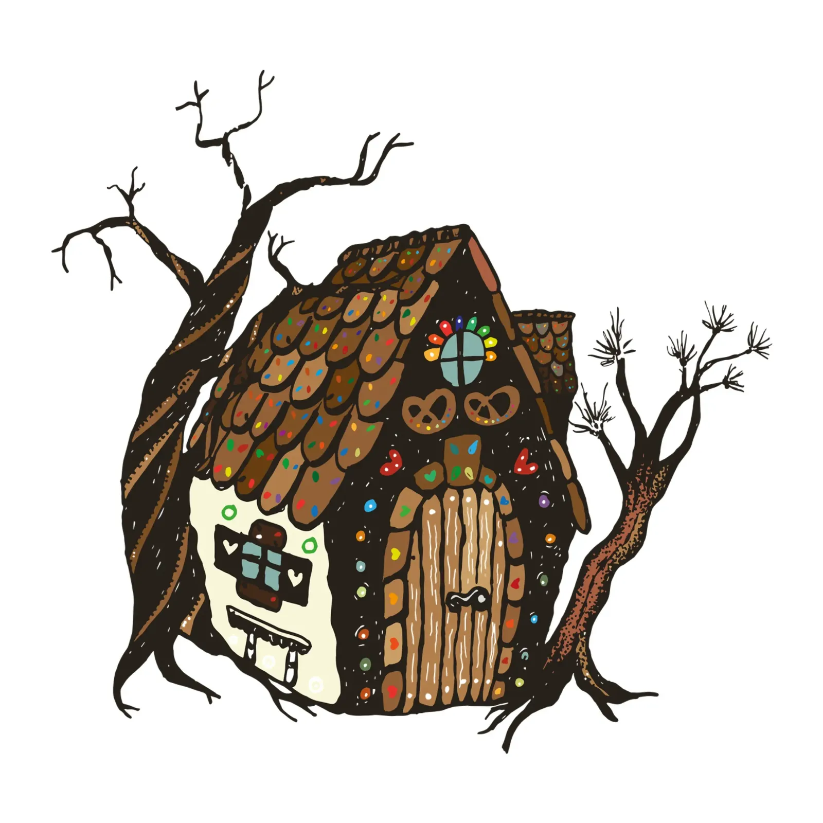 Knusperhaus Hexenhaus Lebkuchen Poster von DYDesign