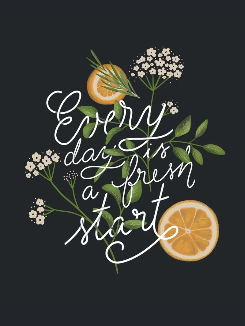 Everyday is a Fresh Start carta hahnemühle da anisillustration