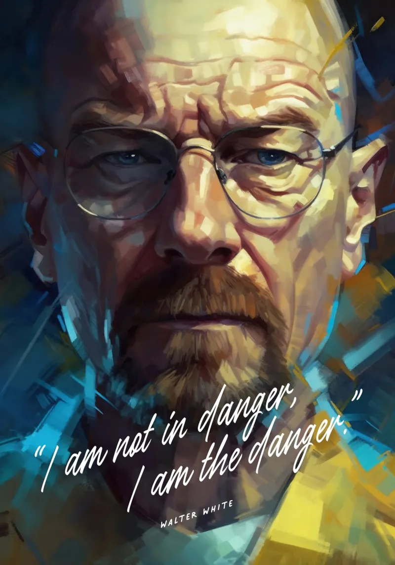 Walter White Breaking Bad Art Quote pellicola backlit da Lootprint
