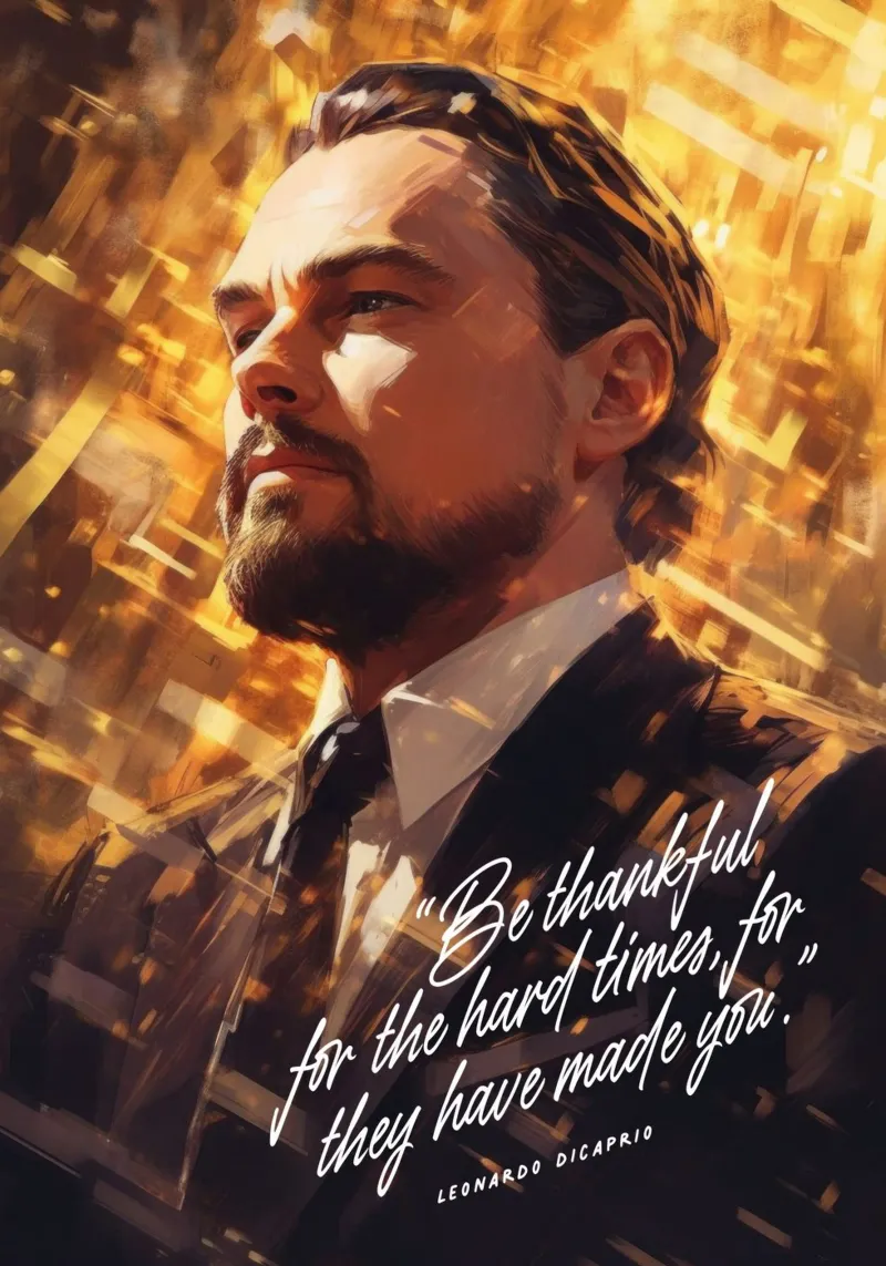 Leonardo DiCaprio Art Quote pellicola backlit da Lootprint