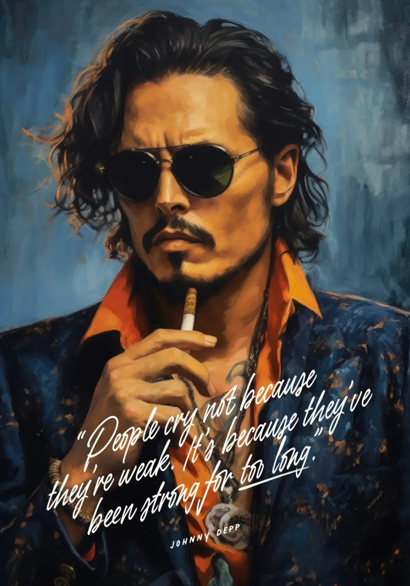 Johnny Depp Art Quote pellicola backlit da Lootprint