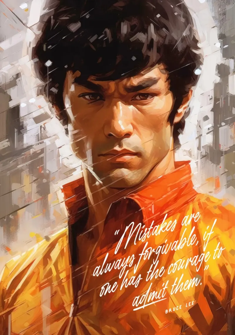 Bruce Lee Art Quote hahnemühle by Lootprint