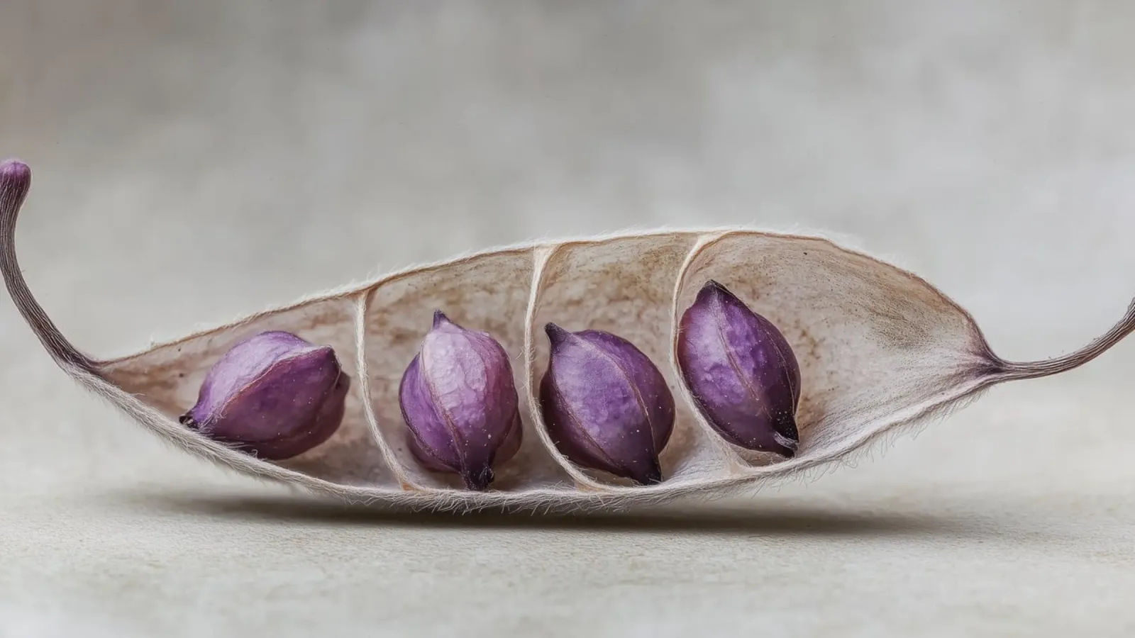 Purple Peas No 2 tela con Cornice a cassetta da treechild