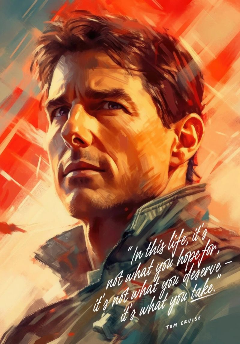 Tom Cruise Art Quote poster by Lootprint