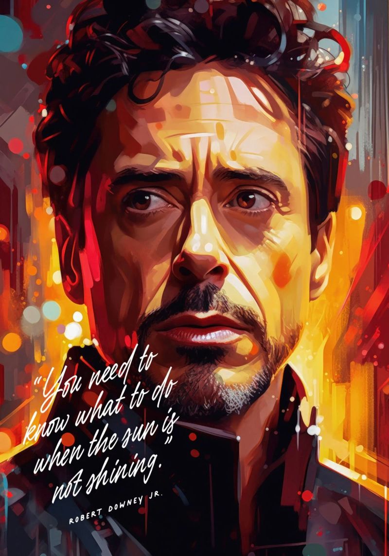 Robert Downey Jr. Art Quote poster by Lootprint