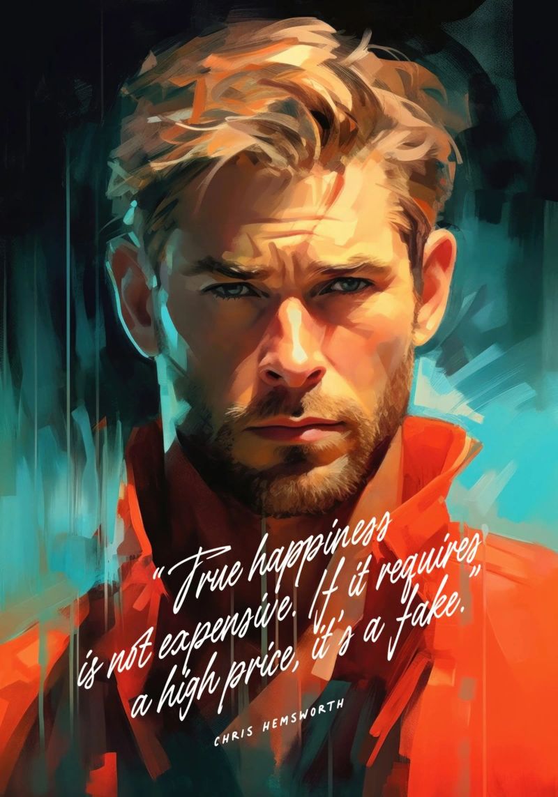 Chris Hemsworth Art Quote poster de Lootprint