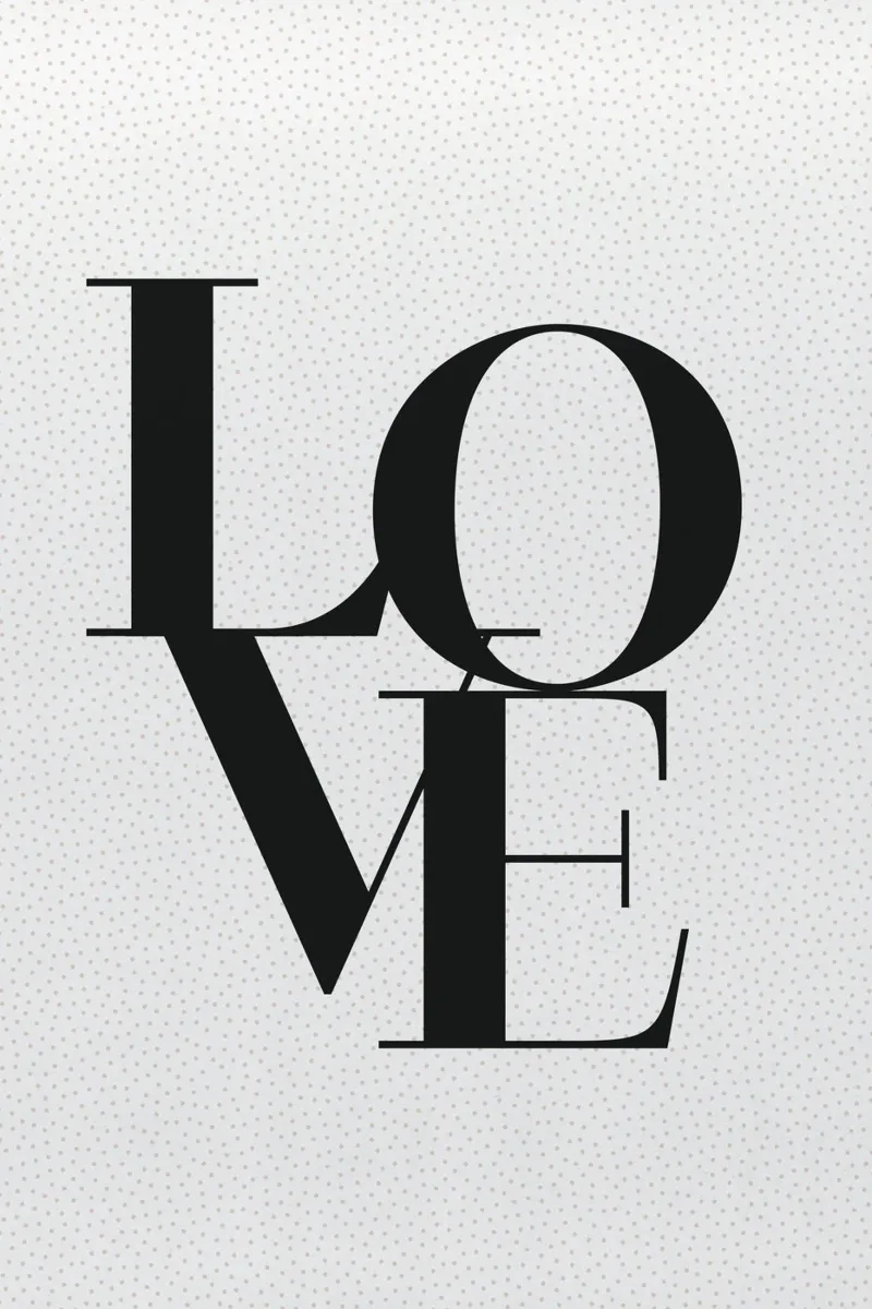 LOVE 02 poster con telaio in plastica da Daily Inspiration