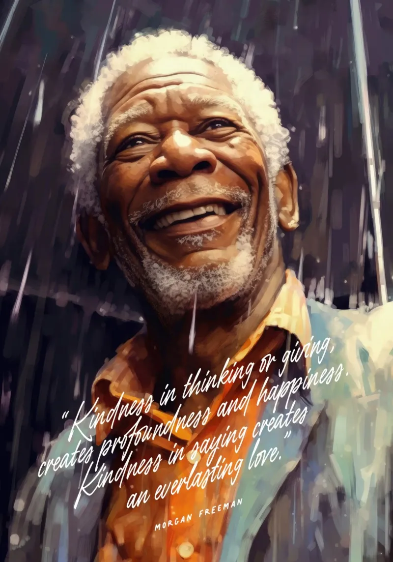 Morgan Freeman Art Quote pellicola backlit da Lootprint