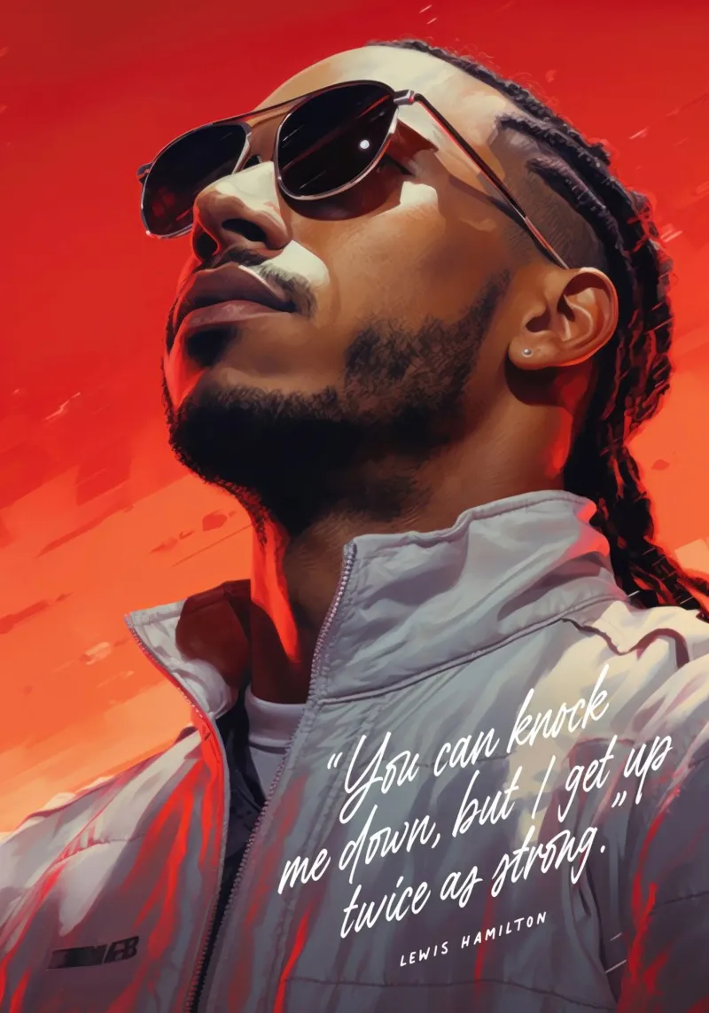 Lewis Hamilton Art Quote carta hahnemühle da Lootprint