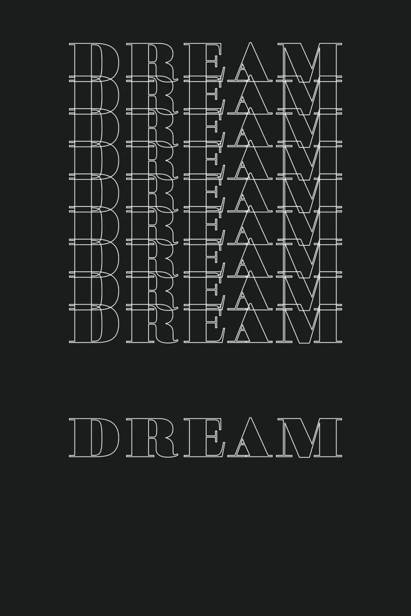 dream dream dream dream poster with aluminum frame by Daily Inspiration