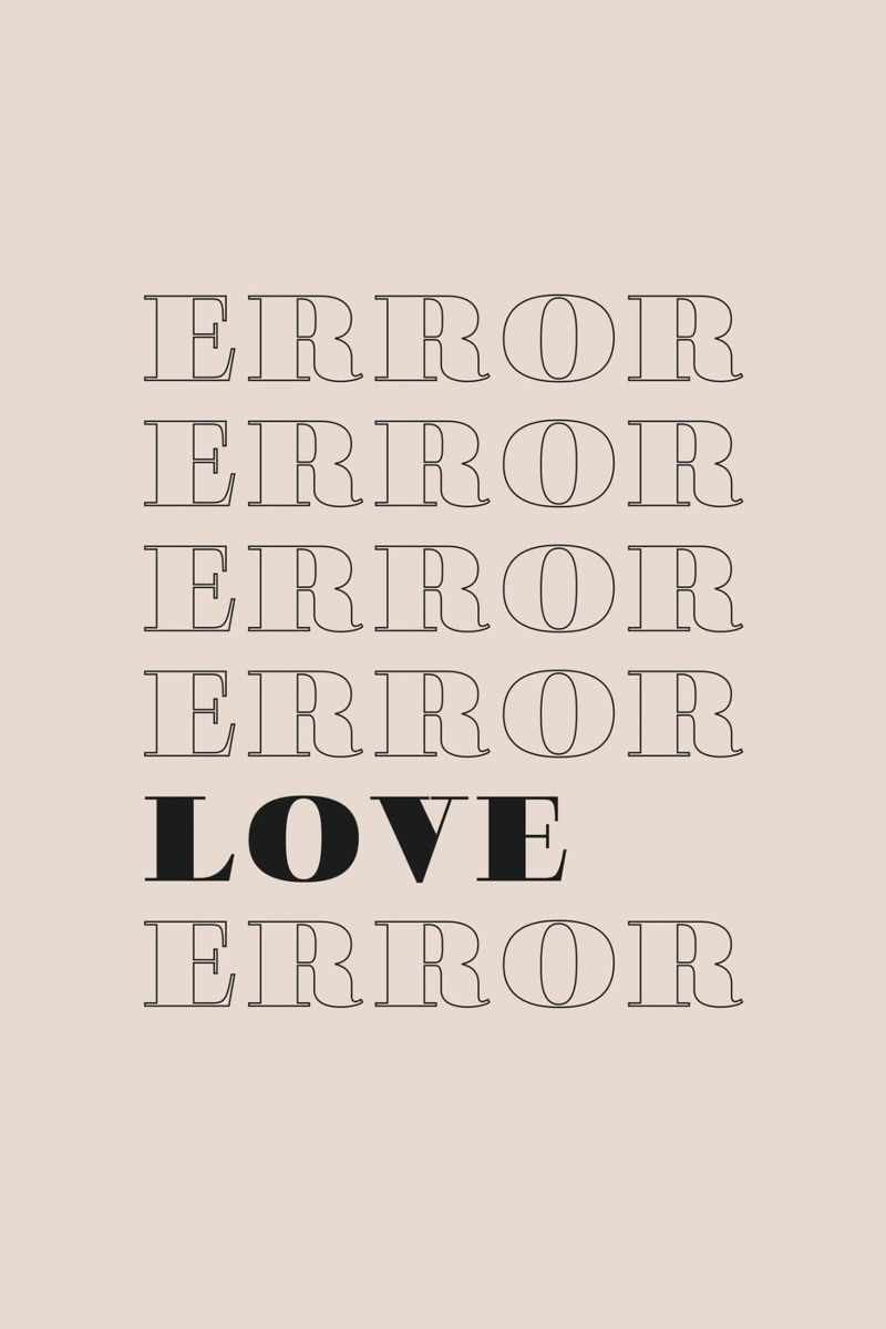 error error love error pellicola backlit da Daily Inspiration