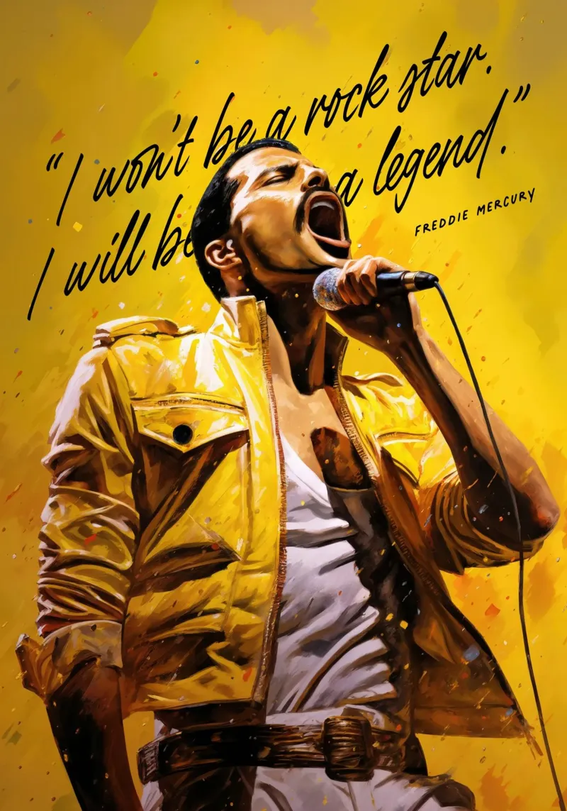 Freddie Mercury Art Quote pellicola backlit da Lootprint