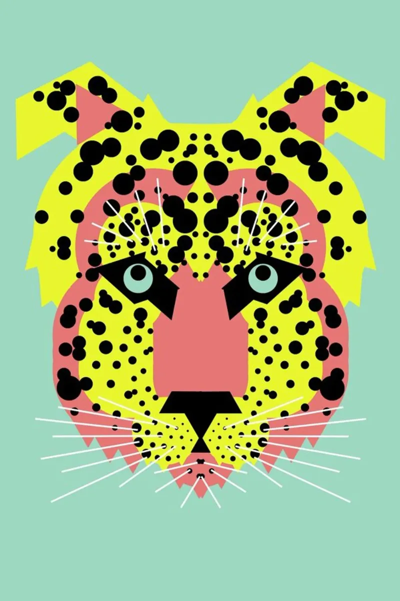 Cheetah Face pellicola backlit da Gareth Pollock Design