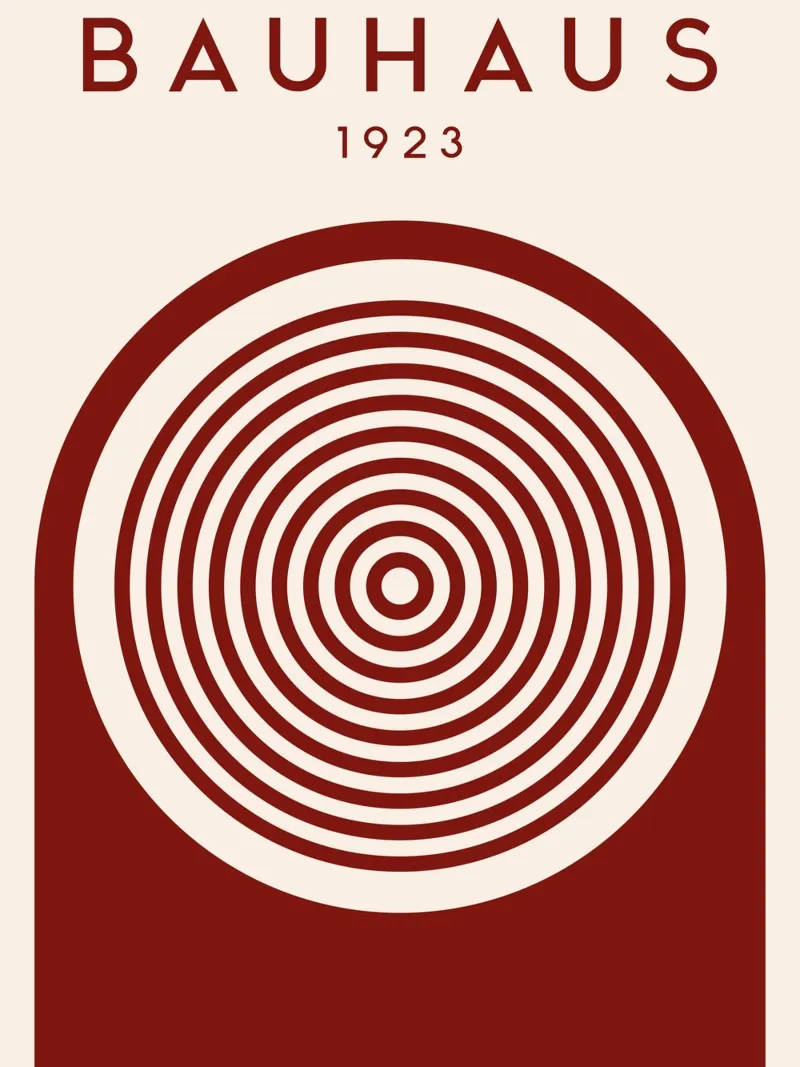 Bauhaus Kreisdesign 1923 - Abstracte moderne kunst canvas met Baklijst van Whole©
