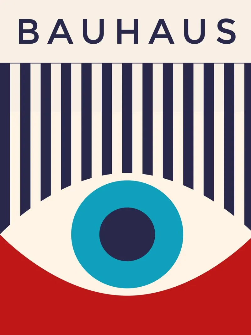Bauhaus 1919 - Abstract eye design, modern graphics canvas by Whole©