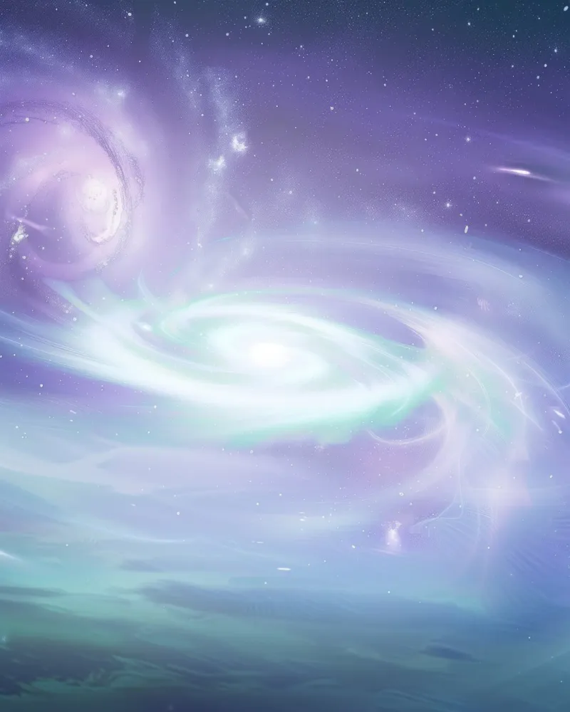 Purple Blue Galaxy Spiral Celestial Universe Stars Abstract hahnemühle by Gentle Echoes Art