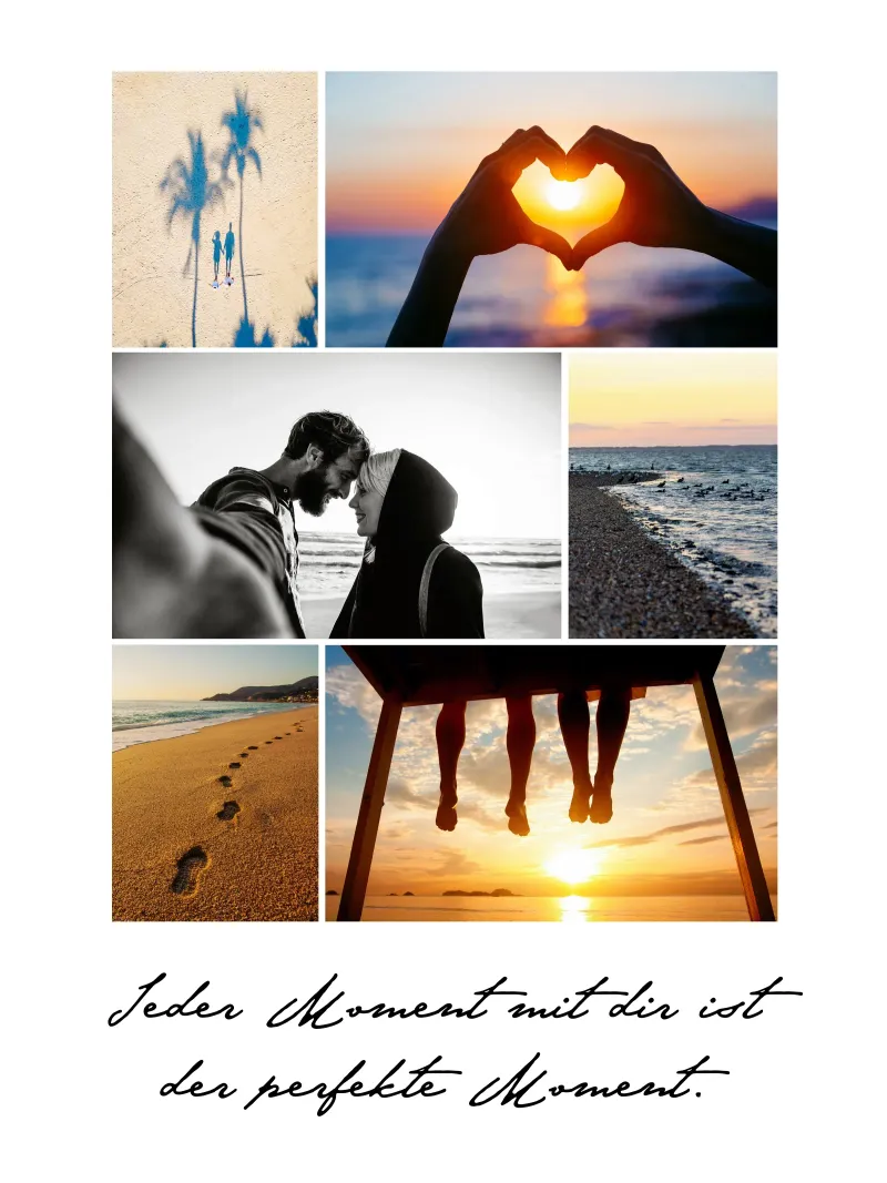 Jeder Moment poster con telaio in alluminio da WORTSPIEL