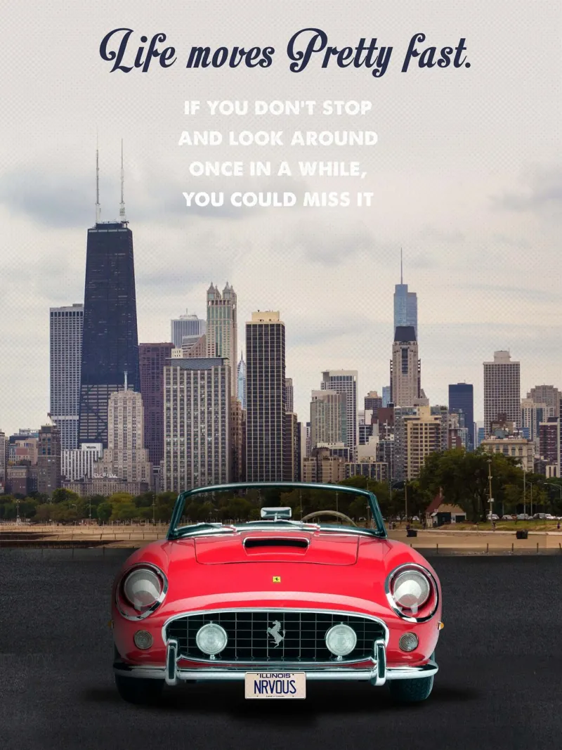 Live moves pretty fast poster con telaio in plastica da 2toastdesign
