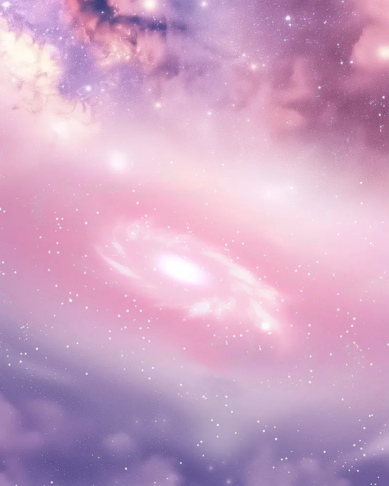 Rosa lila Galaxie Spirale Himmelsuniversum Sterne Abstrakt Leinwand von Gentle Echoes Art
