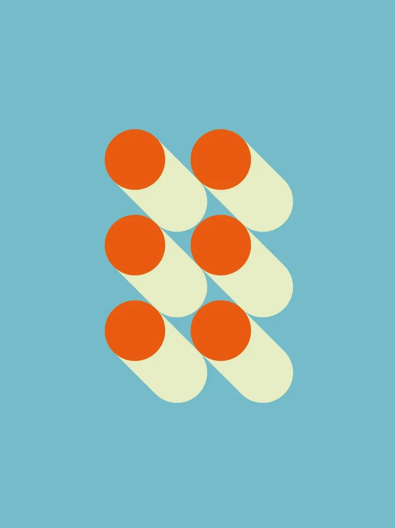 Retro geometric pattern canvas by Whole©