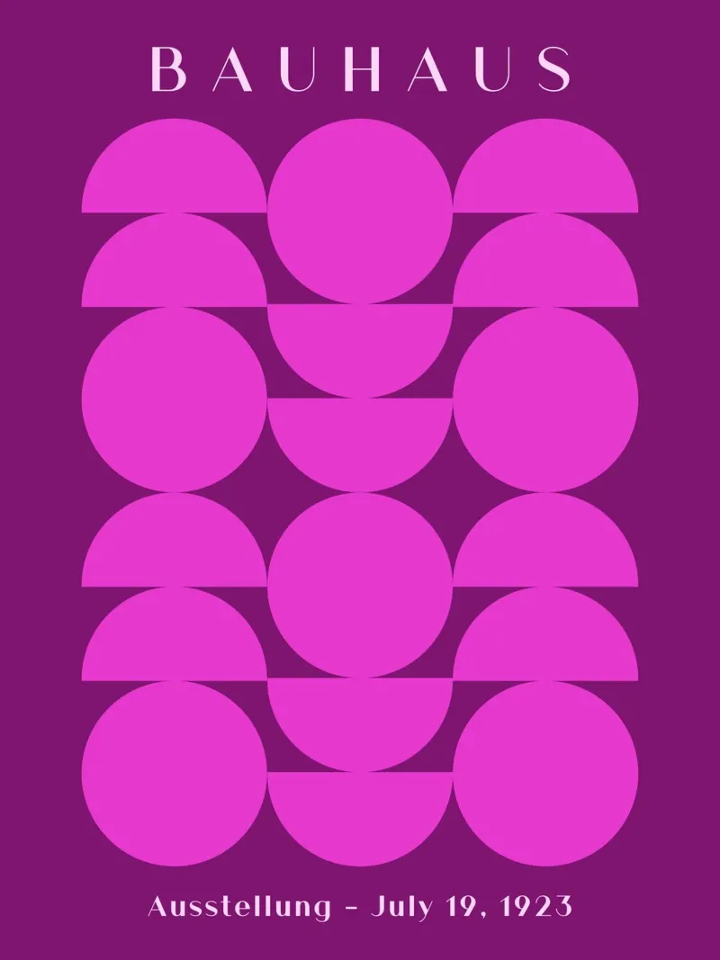 Poster sulla geometria Bauhaus carta hahnemühle da Whole©
