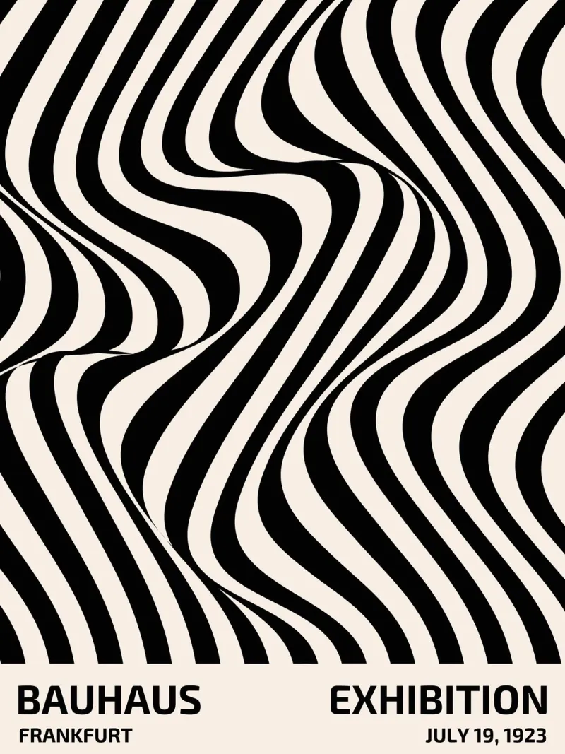 Bauhaus wave pattern art hahnemühle by Whole©