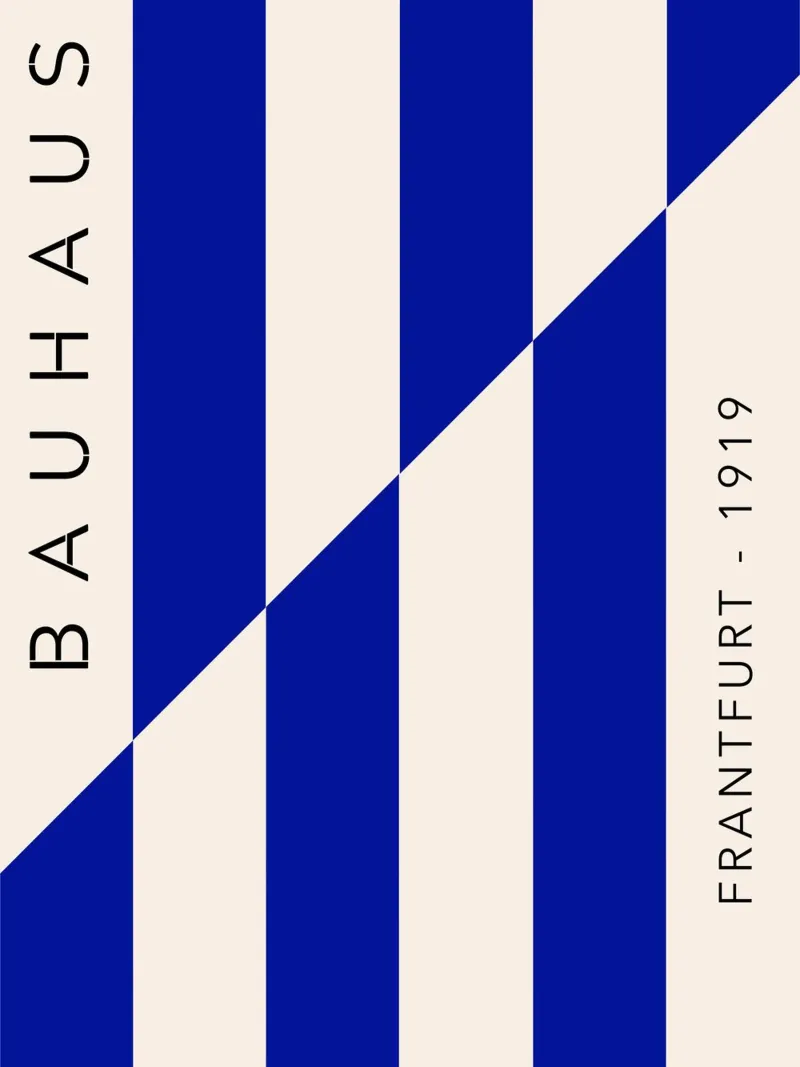 Bauhaus a strisce blu pellicola backlit da Whole©