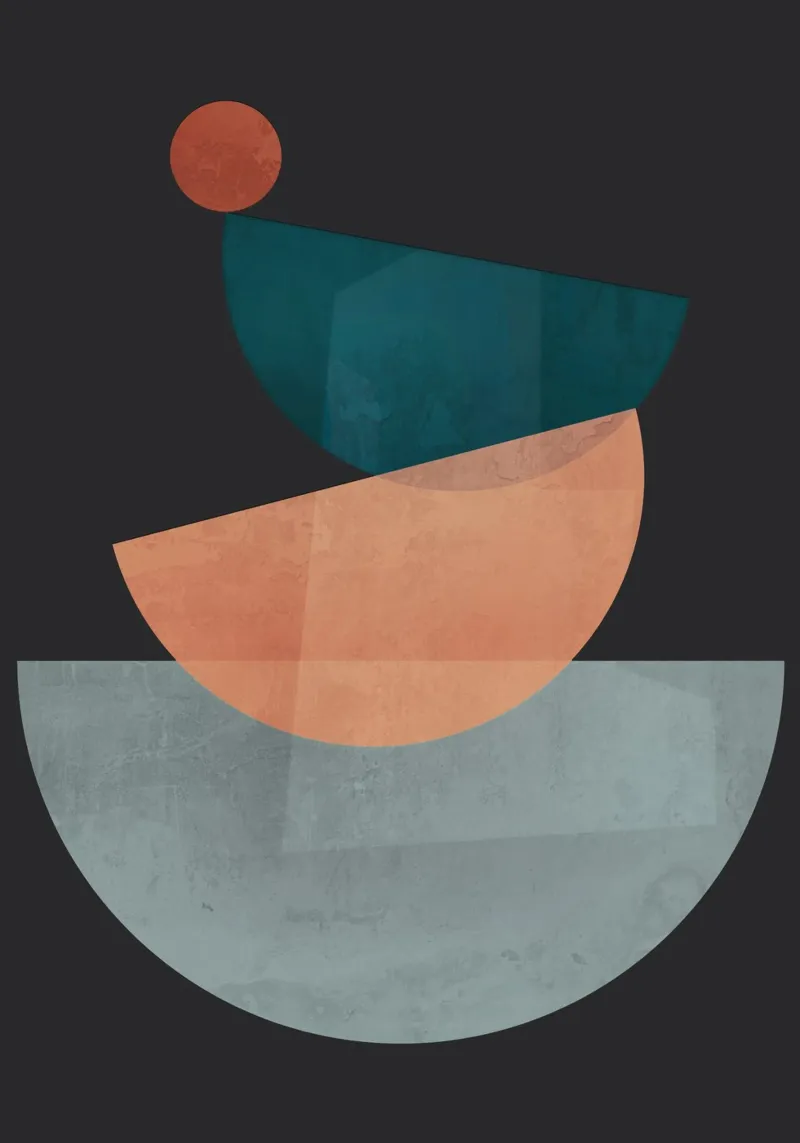 Moderne abstracte kunst 14 canvas van ThingDesign