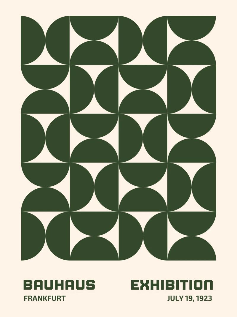Bauhaus Muster Grün Poster von Whole©