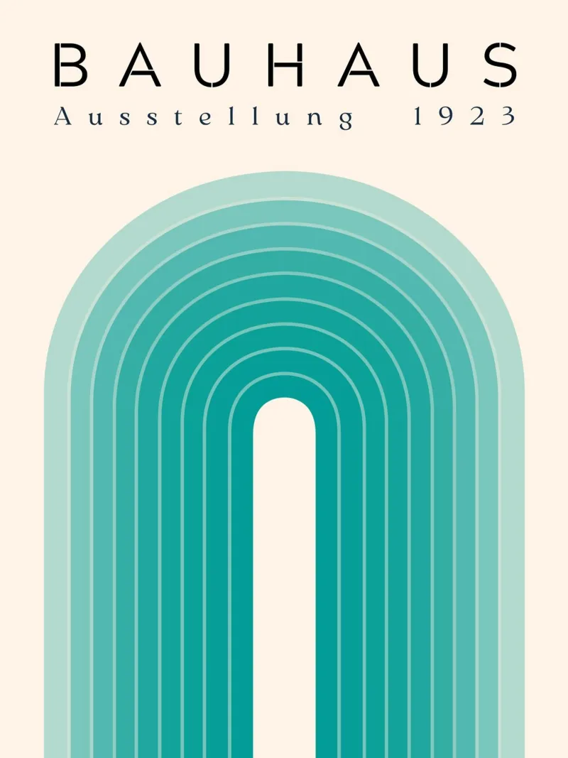 Arco Bauhaus turchese pellicola backlit da Whole©