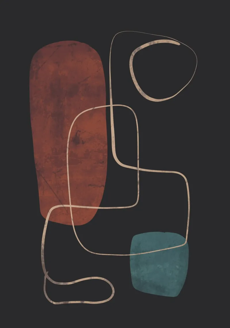 Moderne abstracte kunst 16 canvas met Baklijst van ThingDesign