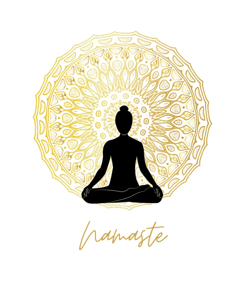 Namaste con la sagoma di una persona pellicola backlit da ArtDesign by KBK