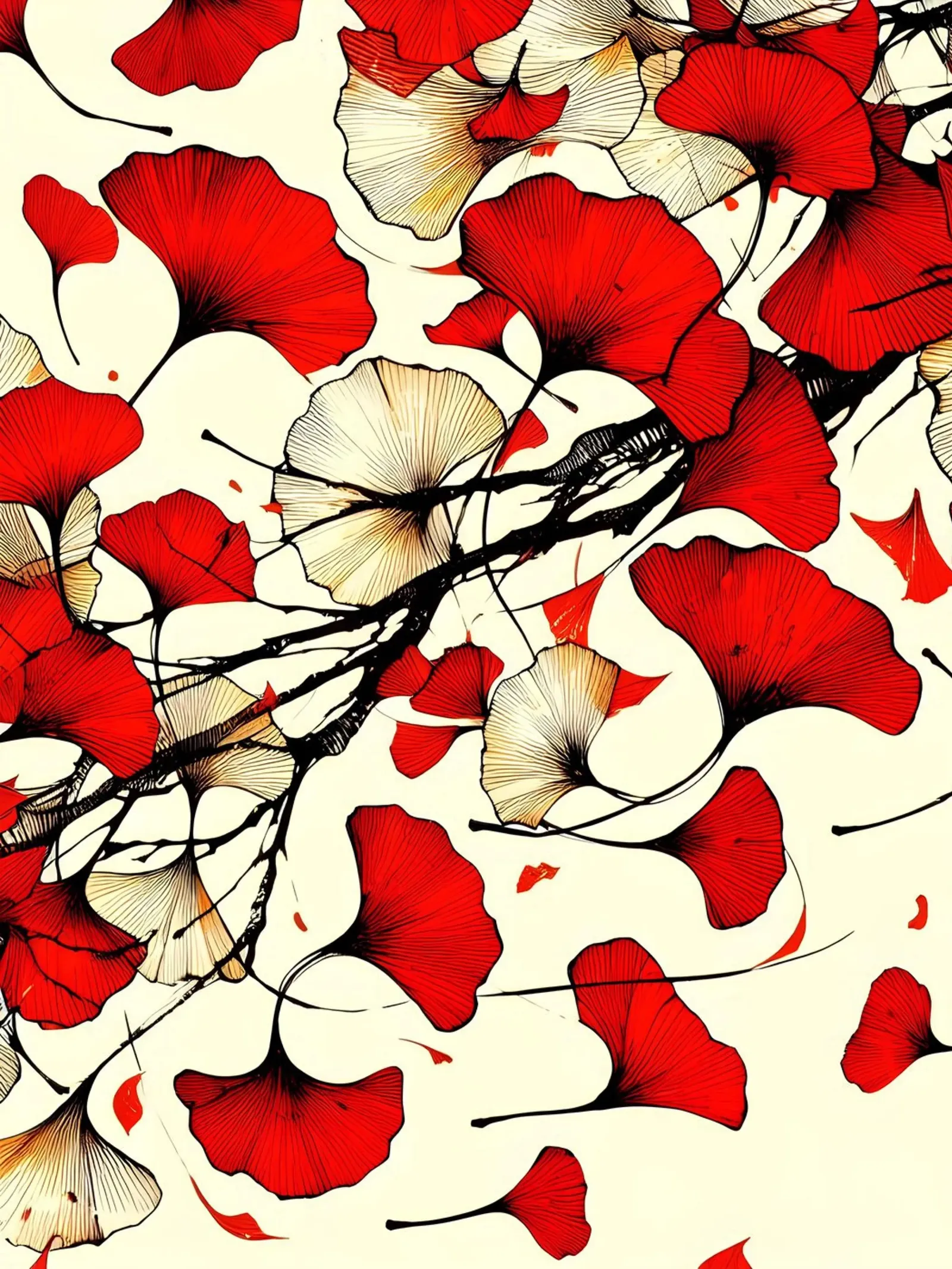 Roter Ginko pellicola backlit da Digital Naive
