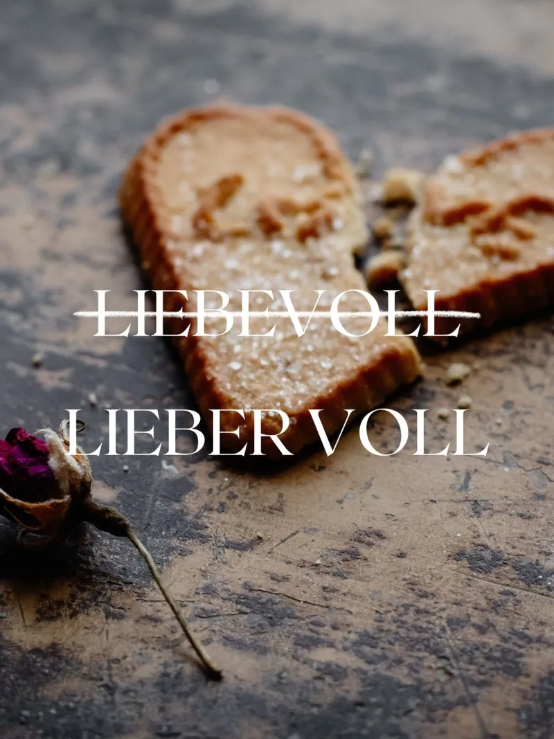 LIEBEVOLL LIEBER VOLL poster con telaio in alluminio da ArtDesign by KBK