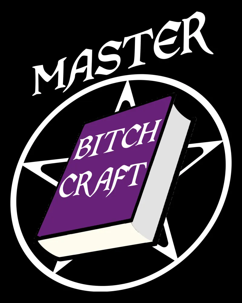 Master Bitchcraft Umorismo wiccano divertente poster con telaio in legno da sillyindustries