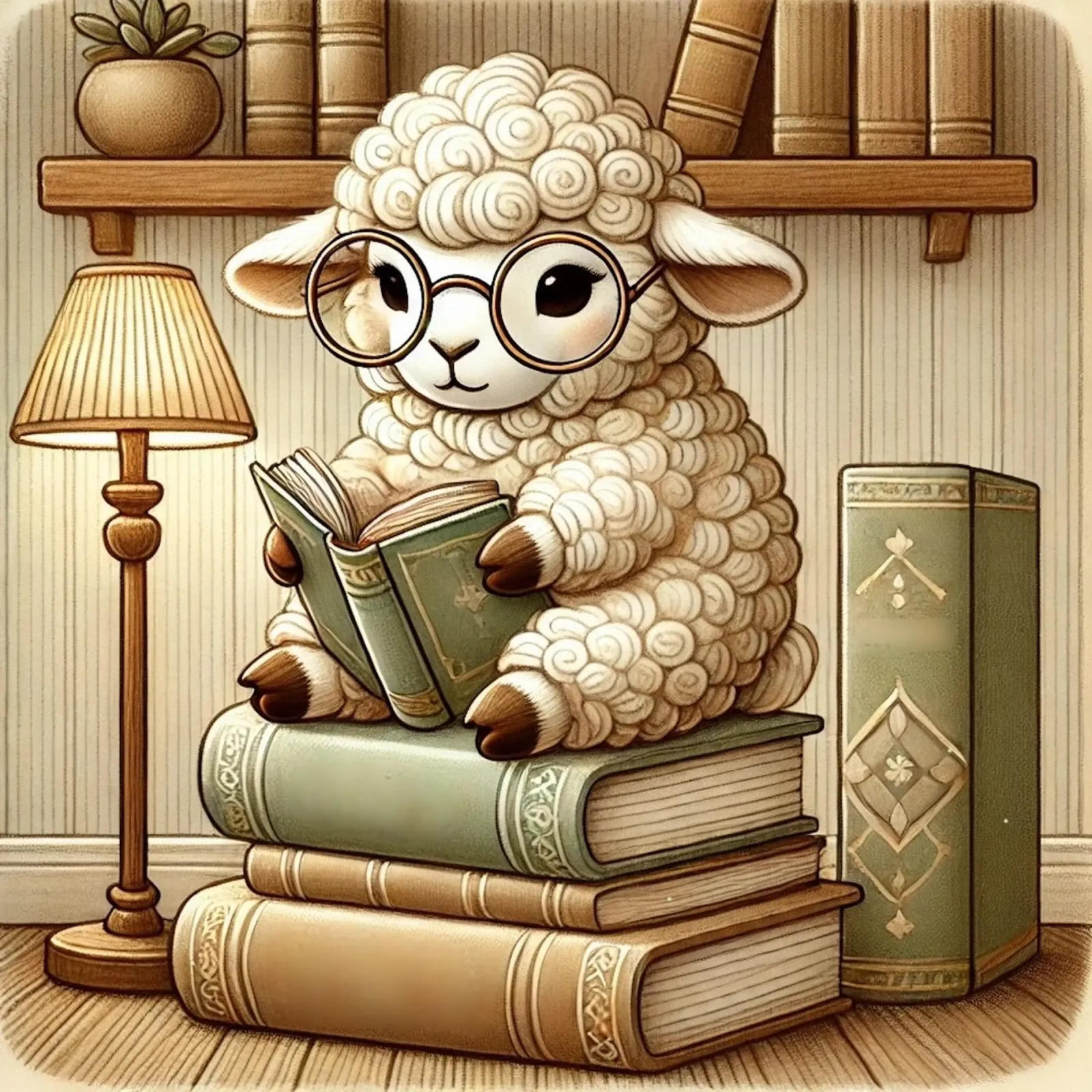 La pecora libraia pellicola backlit da FluffyToons