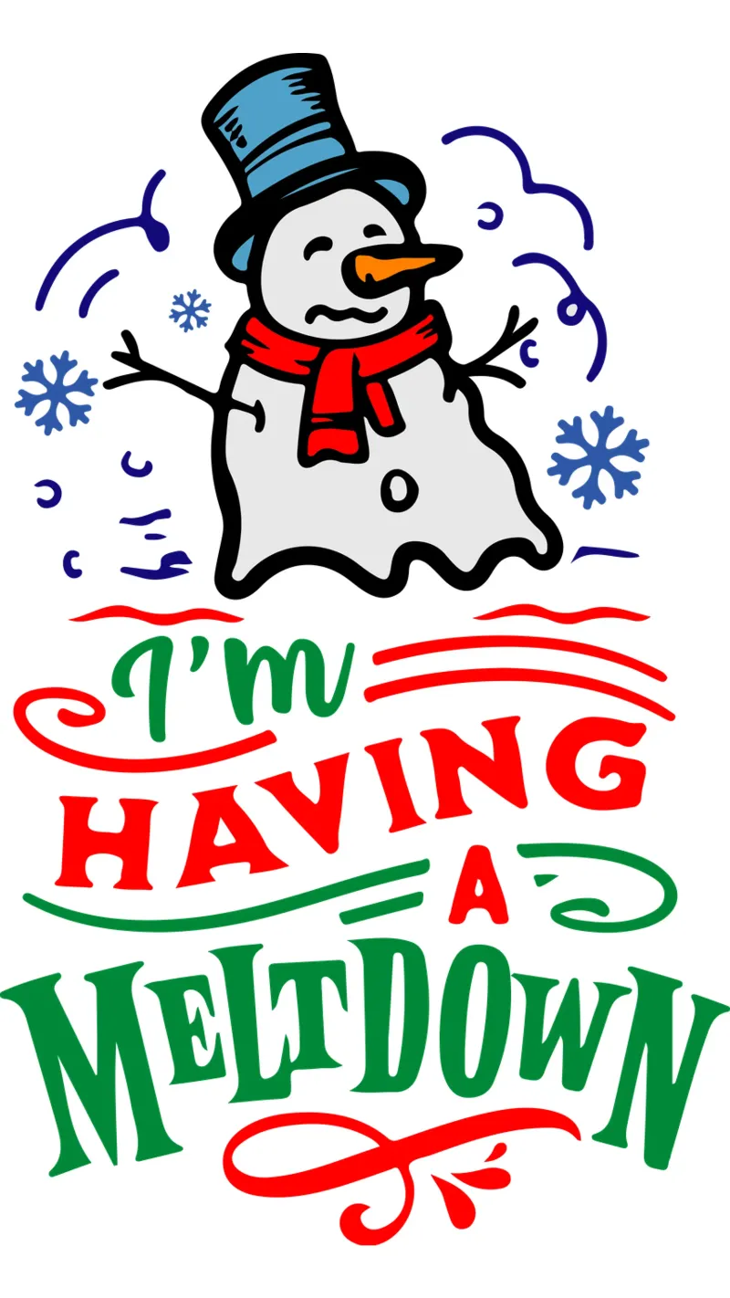 i'm having a meltdown snow man canvas by onefeelshop