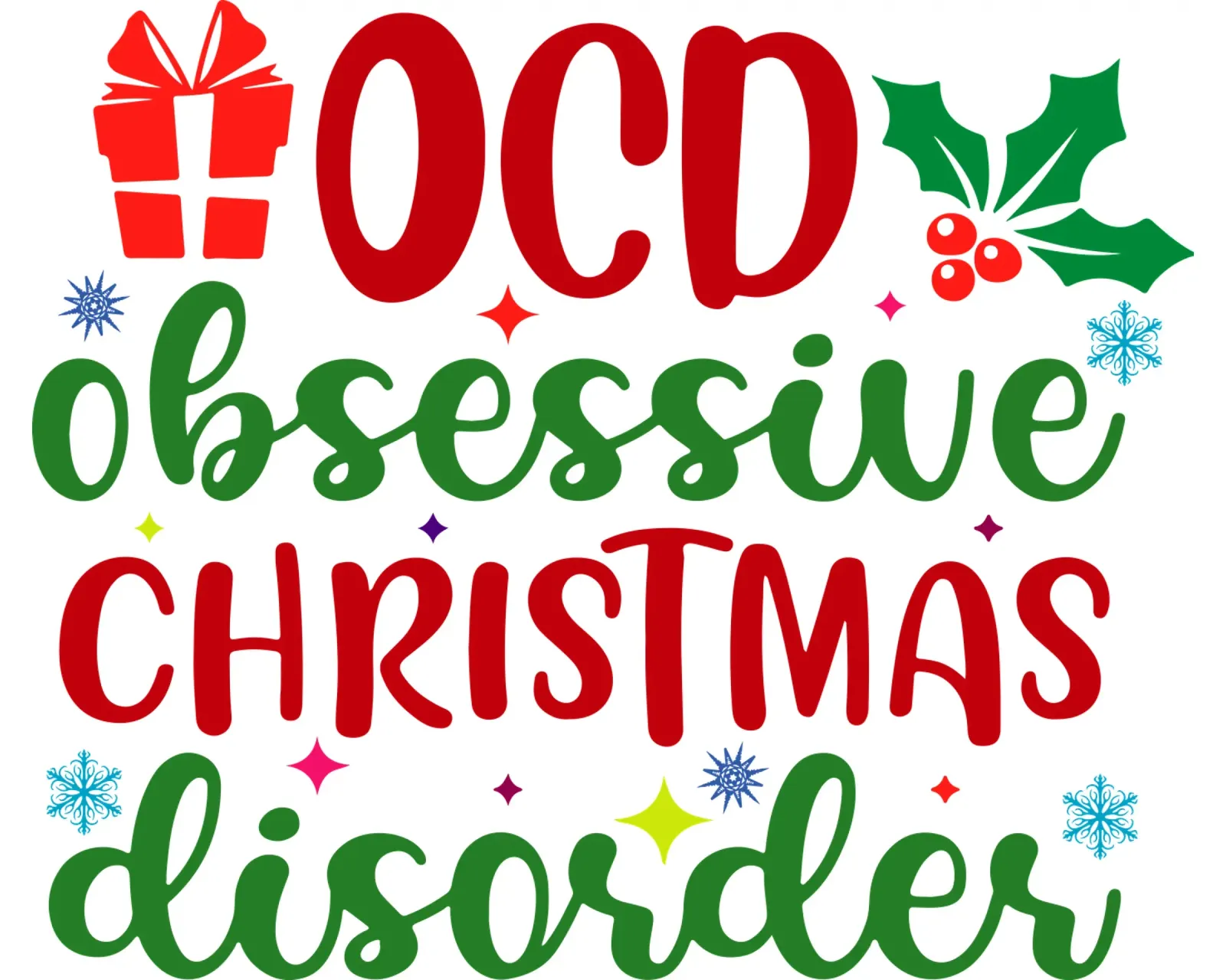 OCD : Disturbo Ossessivo Natalizio carta hahnemühle da onefeelshop