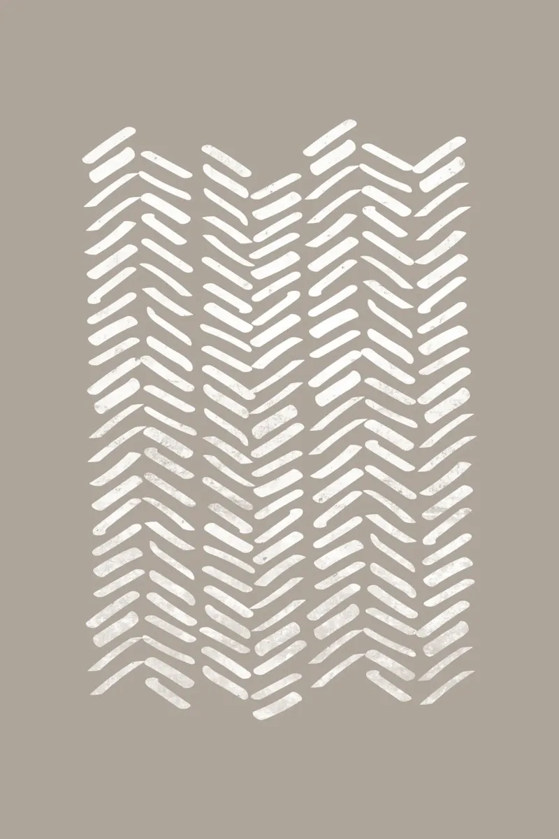 Motivo astratto Chevron con linee bianche pannello forex da Melloi Art Print