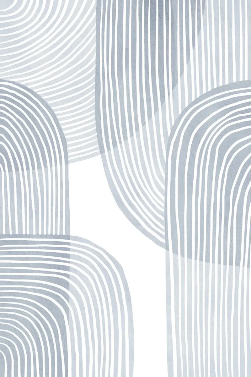 Linee monocromatiche minimaliste carta hahnemühle da Melloi Art Print