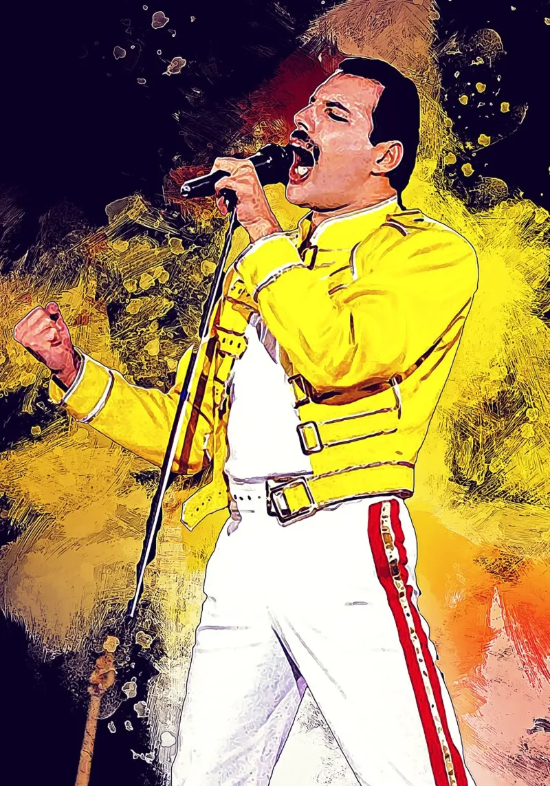 La storia di Freddie Mercury pellicola backlit da neonartroom