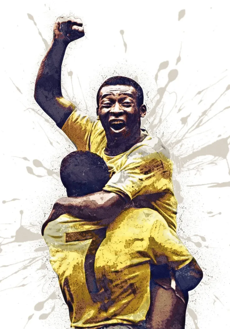 Jairzinho & Pele pellicola backlit da tenten