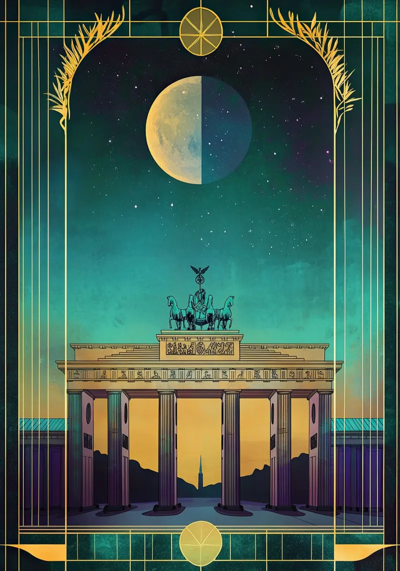 Porta di Brandeburgo "Berlino" in stile Art Déco pellicola backlit da Nikis Art Studio