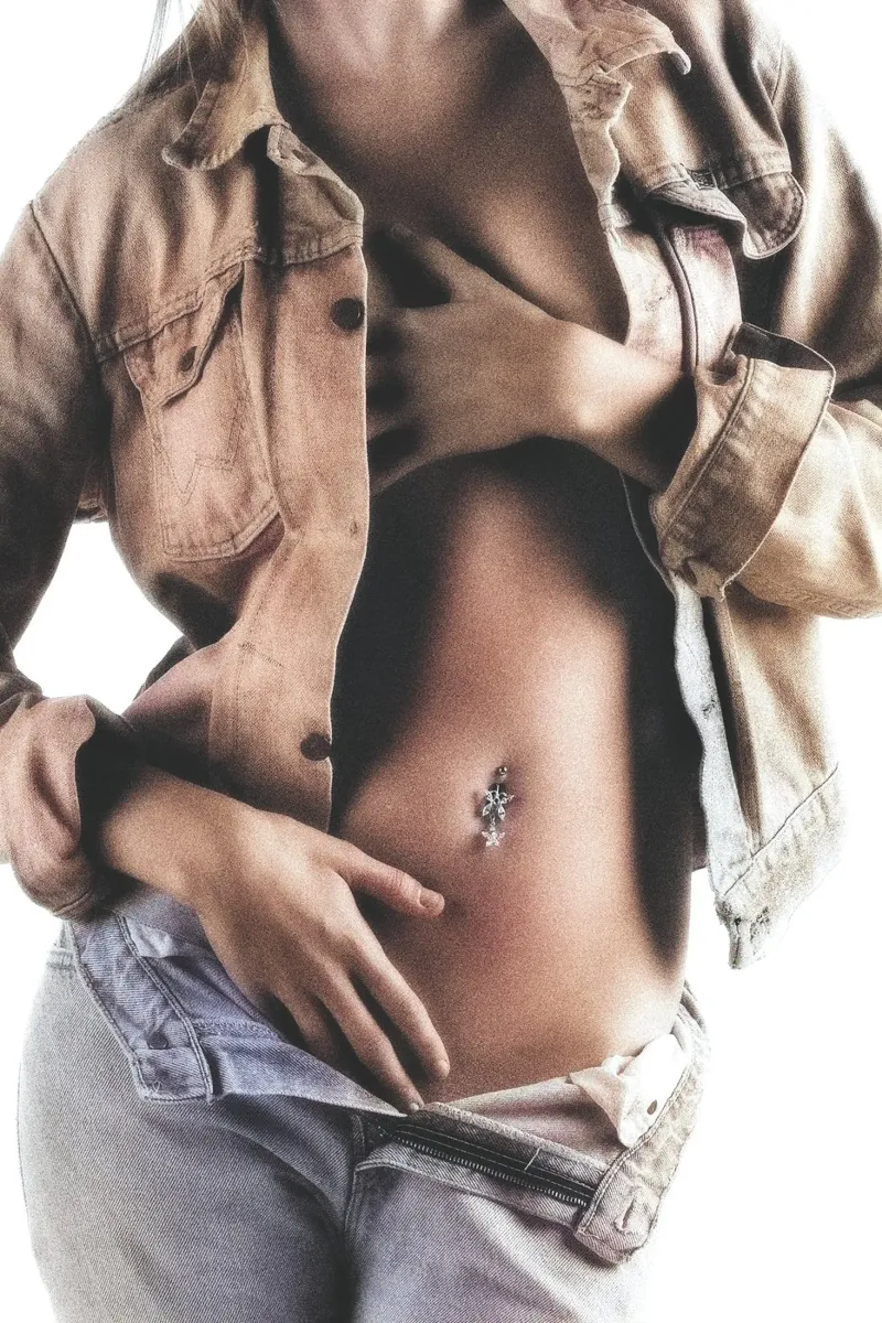 Gekleed in Denim gekleurd canvas met Baklijst van Dave Hare Photography